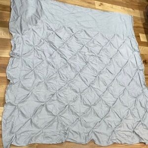 Threshold Gray Pintucked Shower Curtain